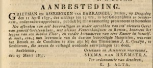 Advertentie Leeuwarder Courant 31 maart 1837
